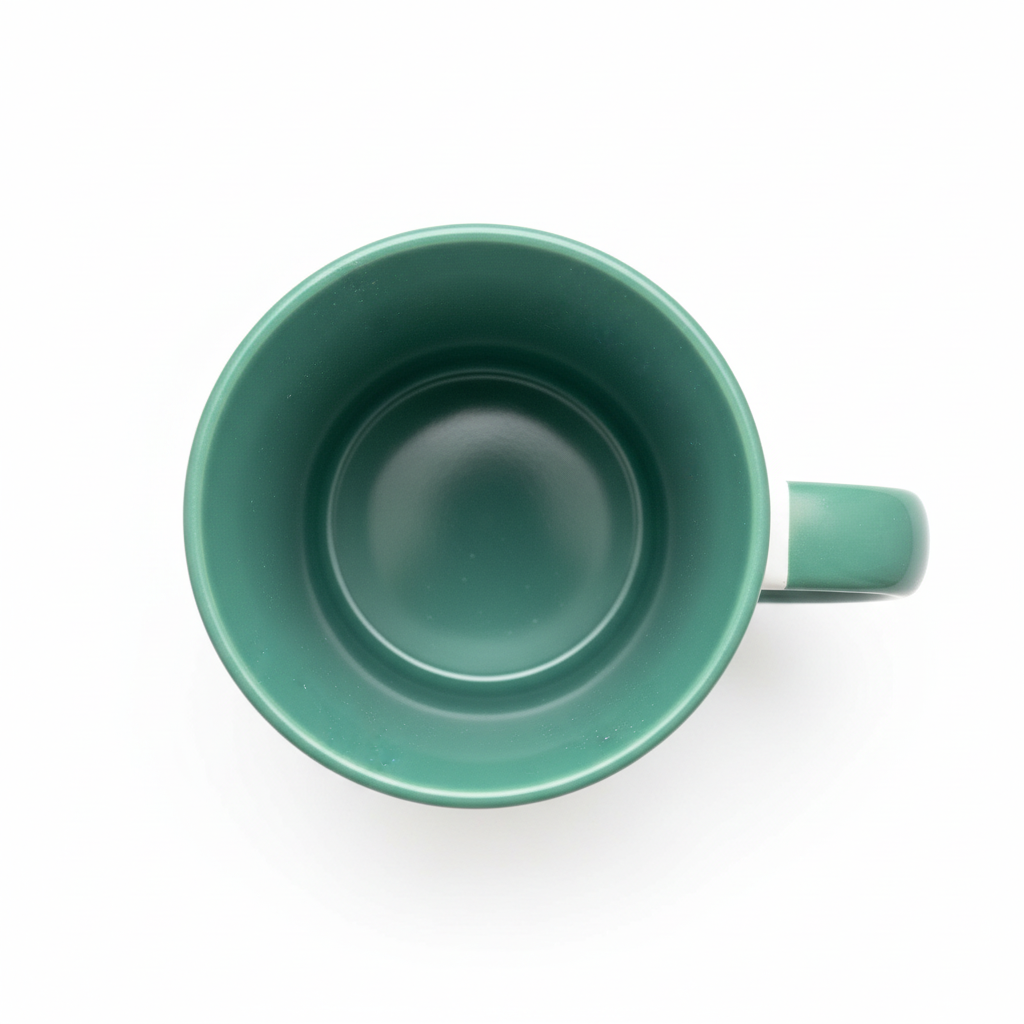 Emailletasse Vogelperspektive