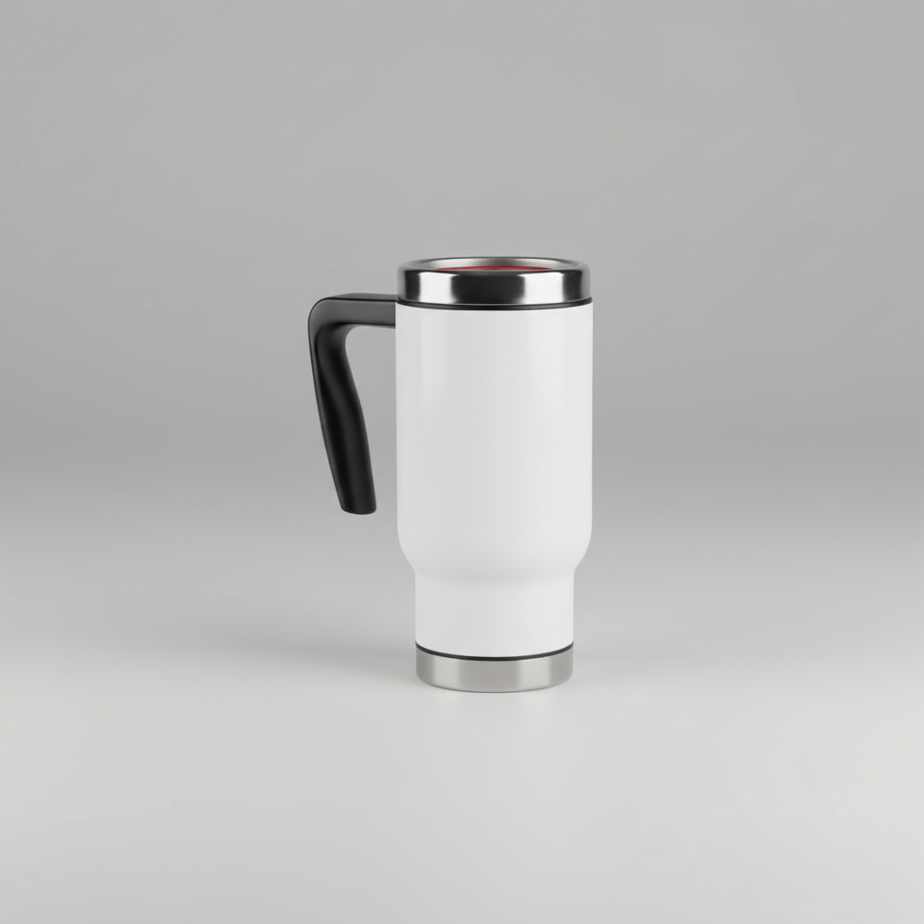 Weißer Thermobecher